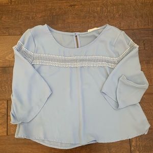 Lavender flowy blouse